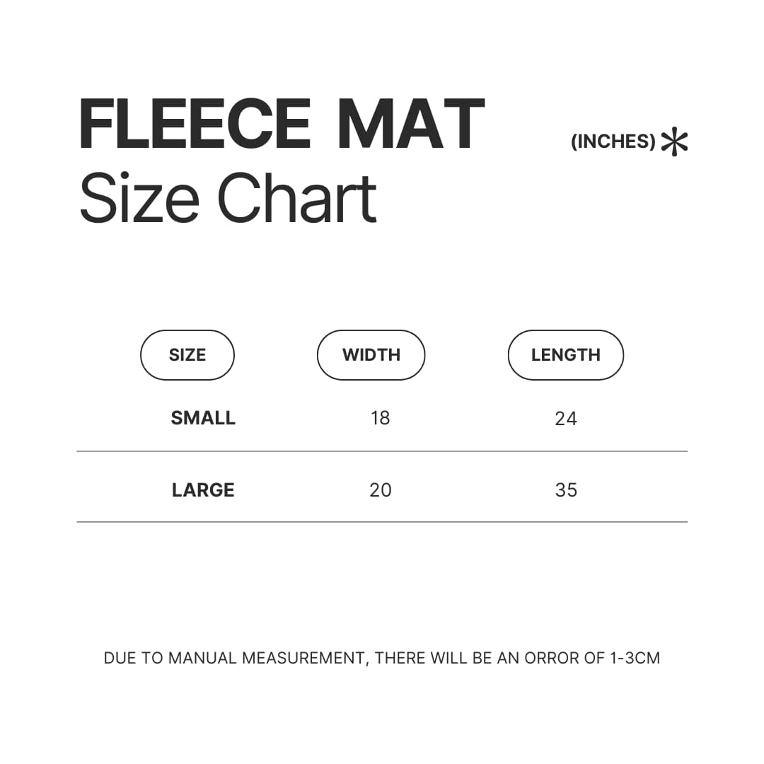 Fleece Mat Size Chart - Chicago P.D. Merch