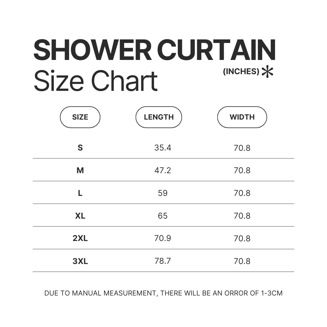 Shower Curtain Size Chart - Chicago P.D. Merch
